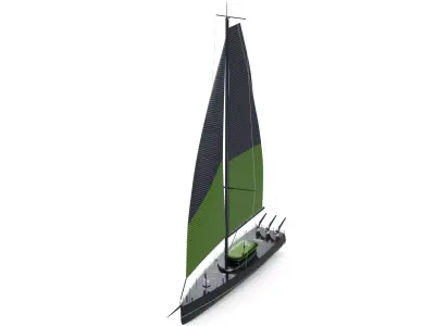 Electric Sailboat 3D model