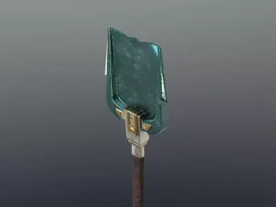 Shovel - Adamantite Low-poly 3D model