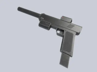 Minimal gun Low-poly 3D model purchase