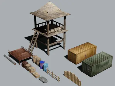 Game Assets Low-poly 3D model