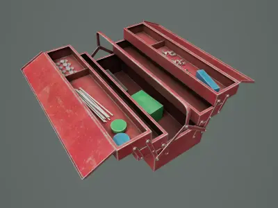 Tool Box 02 Low-poly 3D model