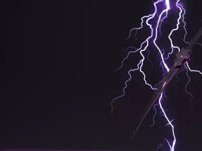 Dark Sword Low-poly 3D model 3