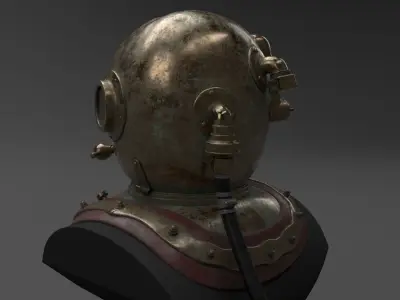 Skaphander - Diving helmet 3D model