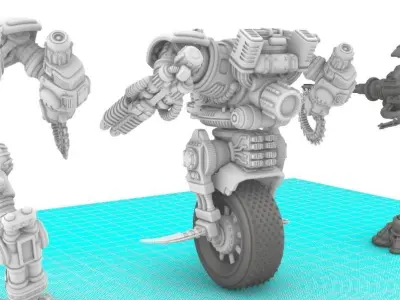 Project Raptor- Wheeled Raptor Lower Chassis 3D print model