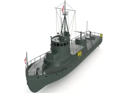 patrol boat 3D model by Potion3d from CGTrader (PBR)