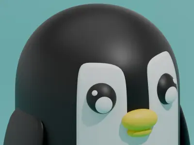 Penguin Animal Low-poly 3D model