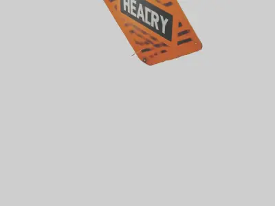 Heavy Load Caution Sign model Low-poly 3D model