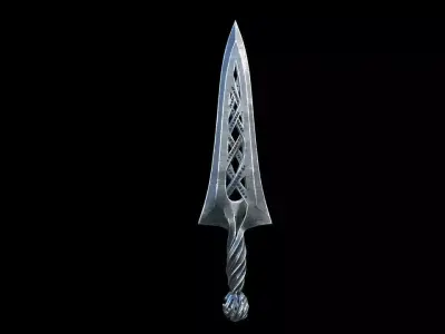 Dagger Low-poly lord of rings sword Low-poly 3D model