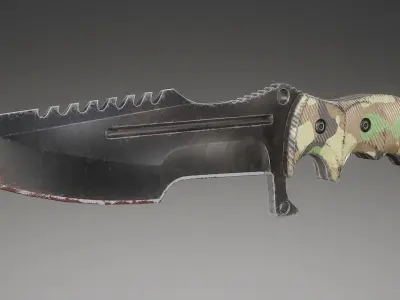 Tactical Combat Knife V4 Low-poly 3D model