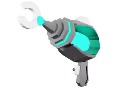 3d cartoon retro space blaster icon 3D model