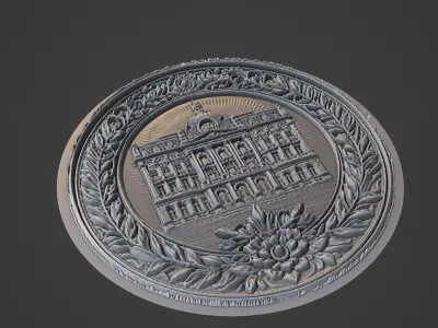 Building House Pendant Medallion 3D print model 23