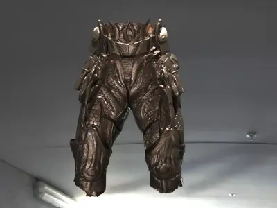Clawed leg armour 3D model