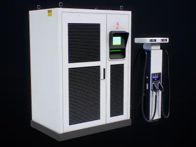 EV Charging Station Zhong PBR 3D model