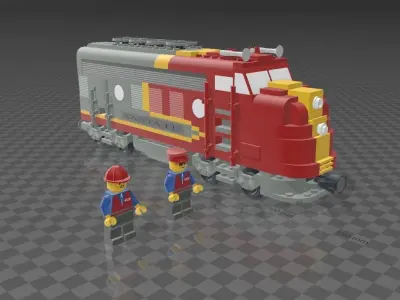 LEGO SANTA FE SUPER CHIEF 10020 3D print model