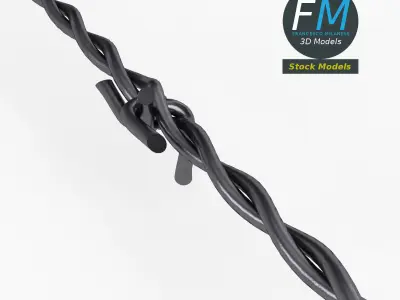 Barbed wire part 3D model