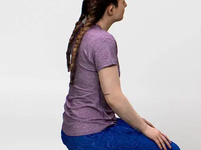 Mary 4D 001 Sitting Stretching