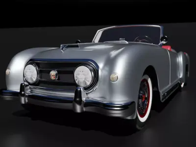 Nash-Healey Vintage Car 3D model