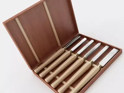 Lathe Chisel Set 3D model