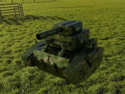 Tank Variation 1 Low-poly 3D model