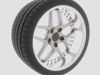 Blitz 03 Styled Alloy Wheel Free 3D model
