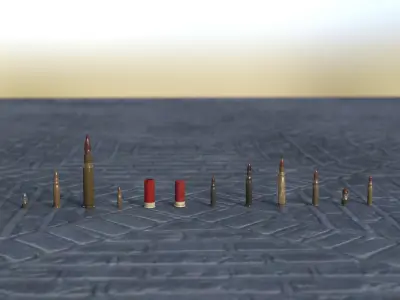 Bullets and Shells for DAZ3D Free 3D model