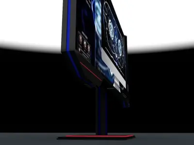 sci fi monitor 3D model