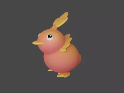 Bird Game Model 09 Low-poly 3D model