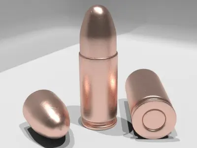 9mm Bullet Low-poly 3D model buy