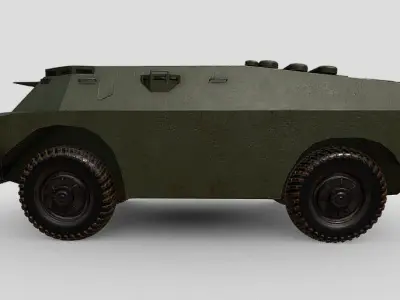 BRDM2 - No Turret - Low Poly Model - Game Ready Low-poly 3D model