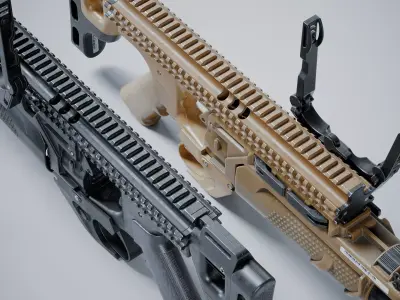 Modular grenade launcher FN 40GL-S Low-poly 3D model