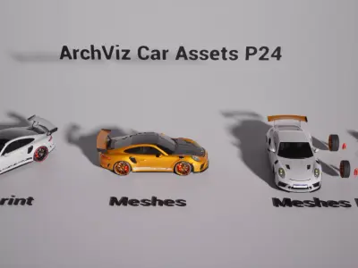 ArchViz Car Assets P24 - Unreal Engine 5 3D model
