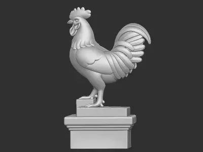 Rooster Statue 2 3D print model