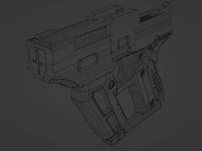 Gun fut 33 Low-poly 3D model
