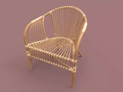 wicker chair 3D model