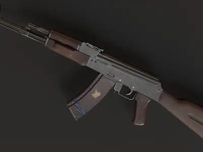AK-74 Kalashnikov Rifle 3D model