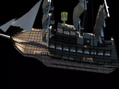 ships pirate ship Low-poly 3D model
