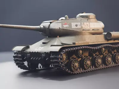 IS-2 - WW2 Soviet Heavy Tank 3D model