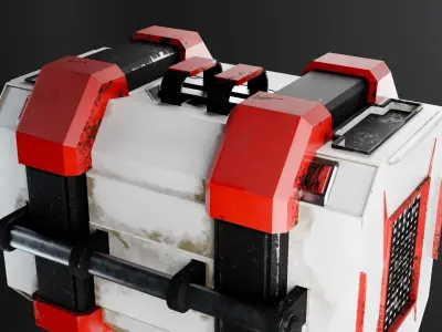 Storage box on a spaceship Game Assets item9 3D model