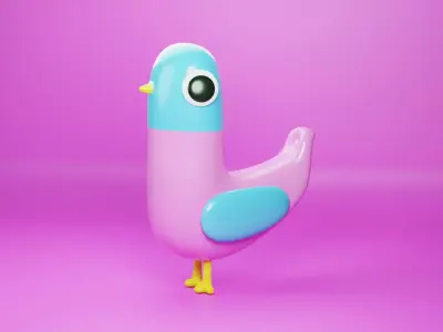 Realistic Bird Toy Free 3D model