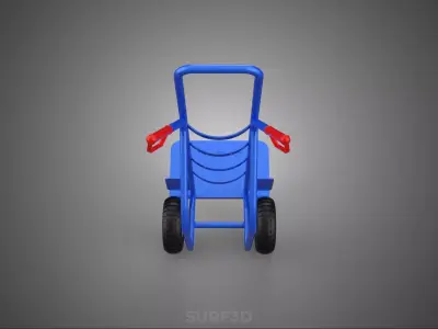 BLUE HAND TRUCK HANDTRUCK DOLLY SACK BARROW TROLLEY BOX CART TIP 3D model