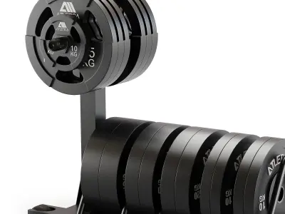 Tusker mobile weight plate rack 3D model