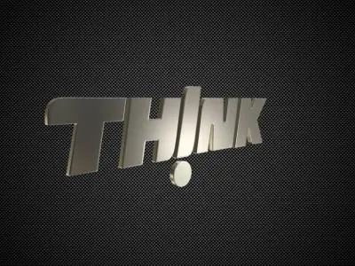 Think Logo 3D model by 3dlogoman