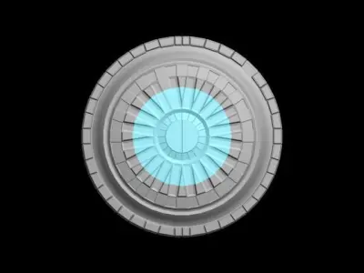 UFO non textured model Low-poly 3D model