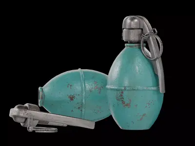 French Smoke Grenade Mle 1916 Low-poly 3D model