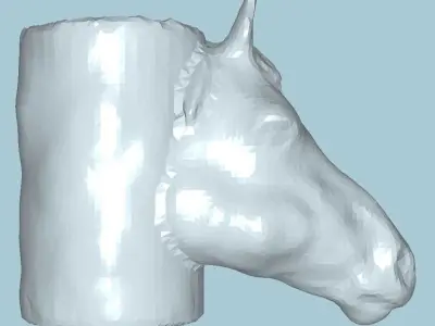 MakeIT Horse Head Shape Planter 3D Model Flowerpot Vase 3D model