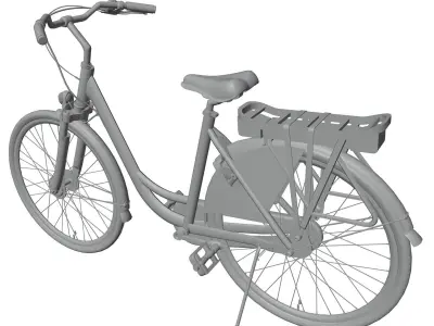 Woman bicycle 3D model