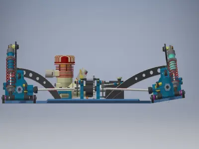 Truck Driveline 3d model 3D model