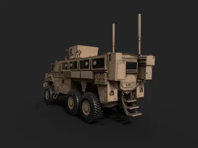 RG-33 MRAP Mine Resistant Vehicle Low-poly 3D model
