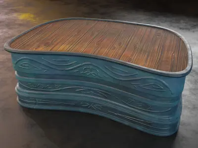 Alchemy Table Low-poly 3D model