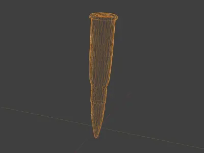 rifle bullet Low-poly 3D model